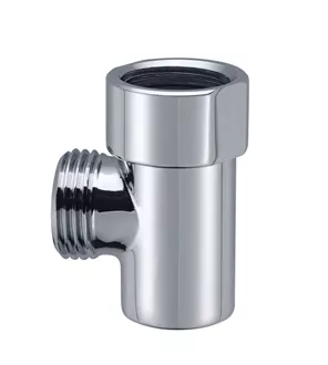 Purging valve for shower hose chrome-plated