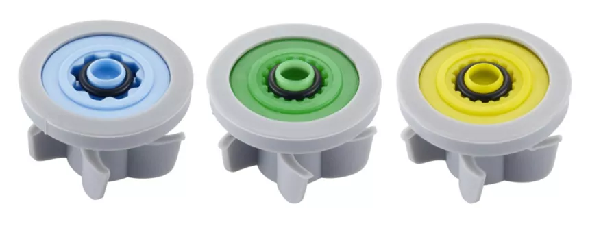 Watersaver for hand showers yellow/green/light blue/3pcs