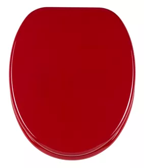 Siège de WC Bilbao Slow Down rouge RAL 3003 - MDF-FSC® 100%