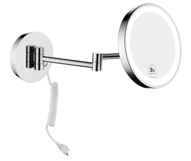 Wall mount LED Mirror Nelas with cable