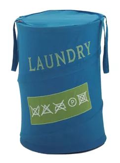 Wäschebehälter Baumwolle/Polyester hellblau