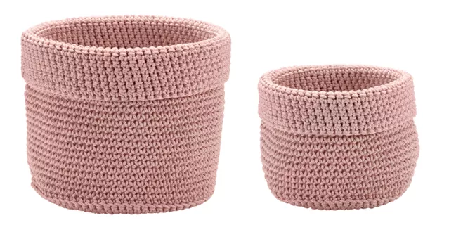 Soft basket in nylon Polly rose