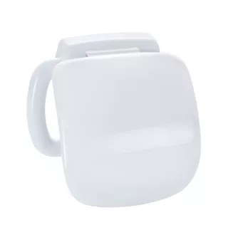 Toilet paper holder with lid white