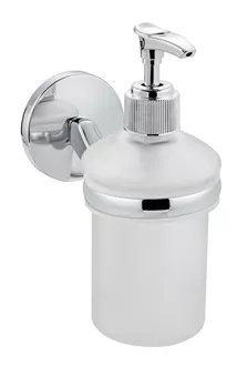 Distributeur de savon en verre chromé