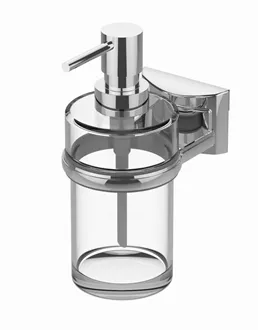 Distributeur de savon en verre Laiton chromé