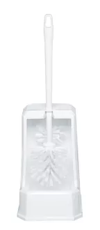 Garniture WC a. brosse rebord blanc