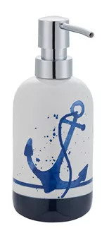 Distributeur Savon Marina blanc/bleu