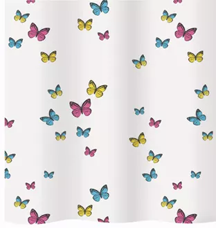 Rideau de douche textile Papillon