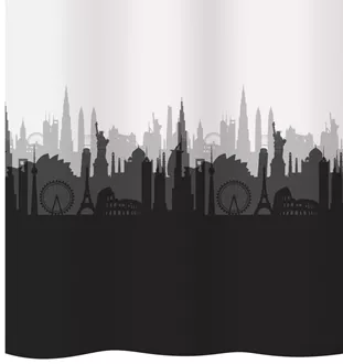 Shower curtain textile City