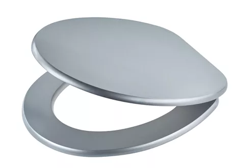 Toilet seat Madrid Slow Down silver - MDF - FSC® 100%