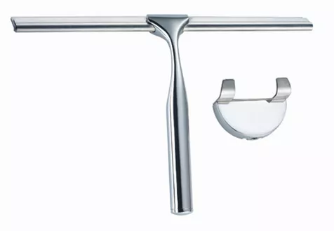 Shower squeegee chrome-plated