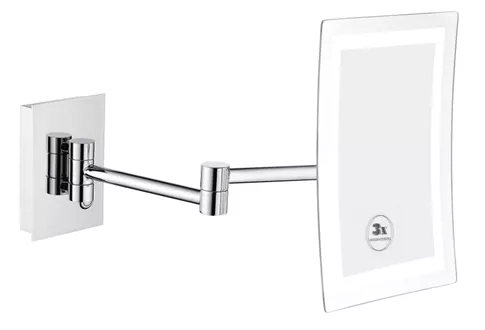 Wall mount LED Mirror Ferro brass chrome, without cable