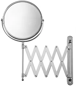 Mirror round w/ enlargement chrome