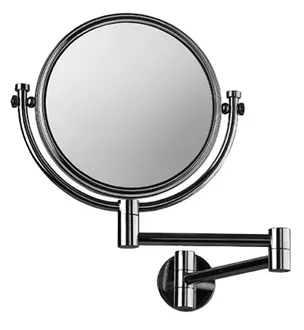 Miroir cosmétique pivotant laiton chromé