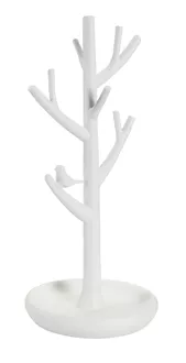 Jewellery holder tree Birdy white