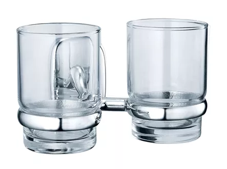 Double tumbler holder chrome-plated