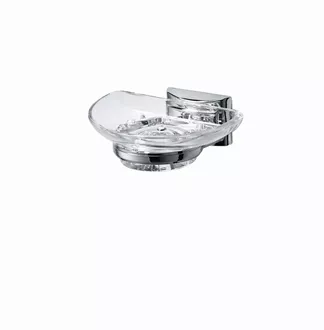 Soap dish made of glass Chic 9 chrome-plated brass
