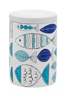Cotton box Marmara white/blue