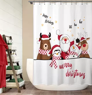 Shower curtain textile XMAS HoHo