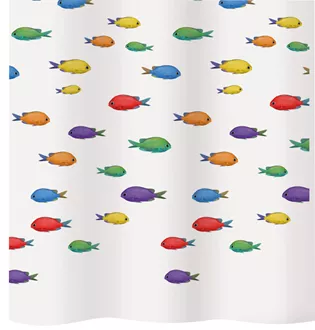 Textile shower curtain Aquatic