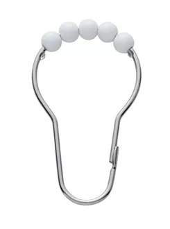 Shower curtain hook white / oval