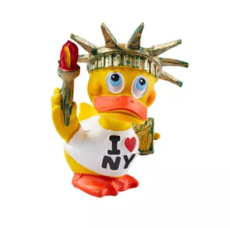 Canard de bain Miss Liberty jaune