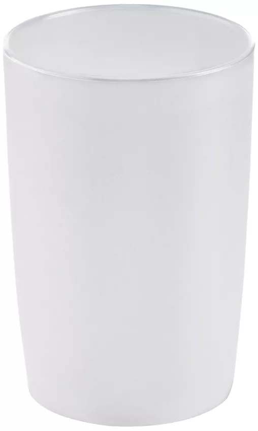 Mundspülbecher Trend Frosted weiss transparent