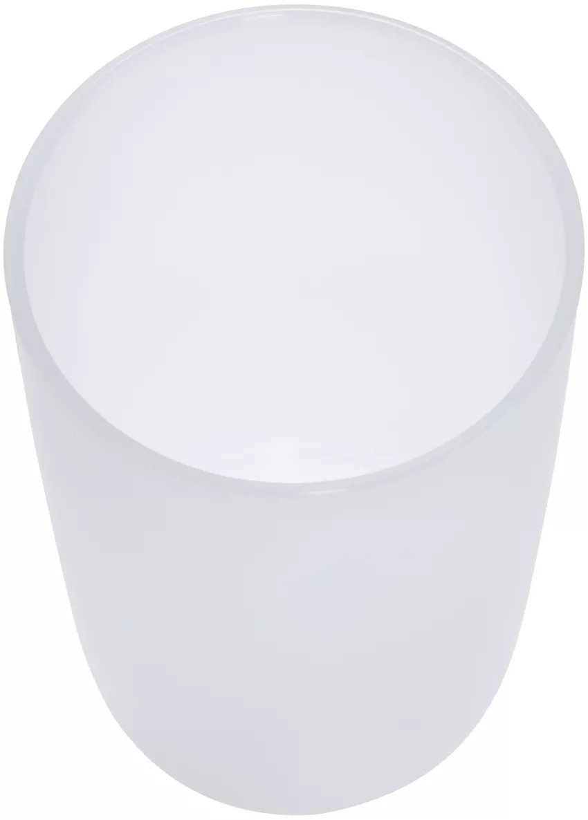 Mundspülbecher Trend Frosted weiss transparent oben