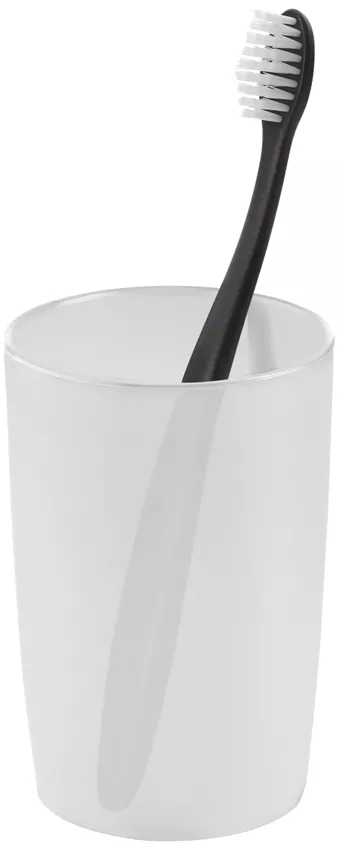 Mundspülbecher Trend Frosted weiss transparent zum Stellen