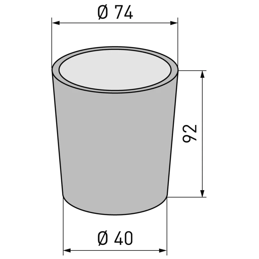 Ersatzbecher SMART weiss Masse