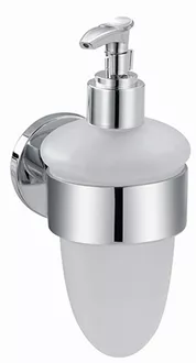 Glass soap dispenser chromed