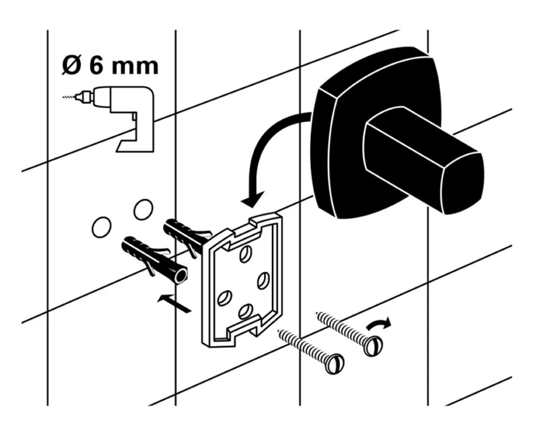 Doppelglashalter Quinto schwarz matt Skizze