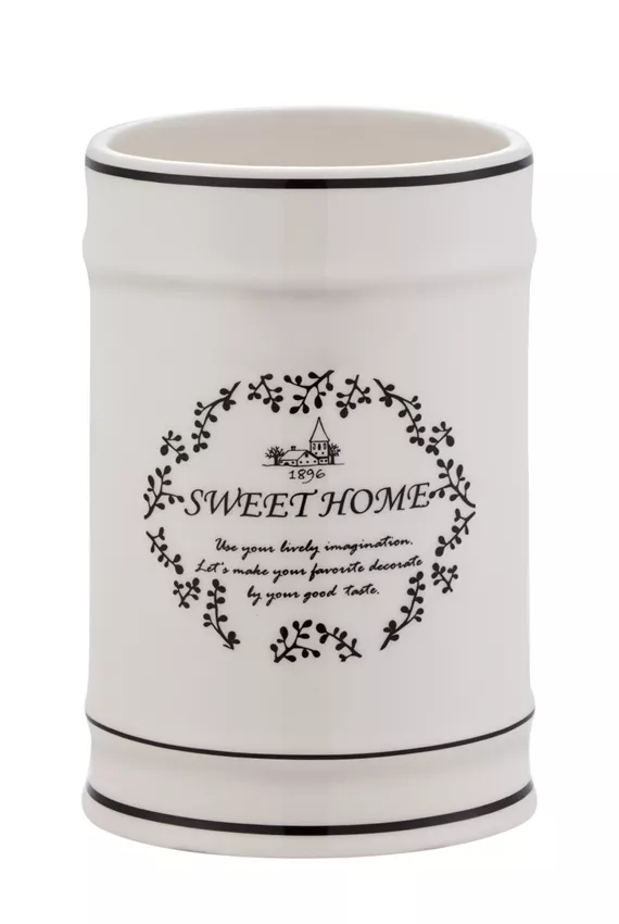 Mundspülbecher Sweet Home weiss